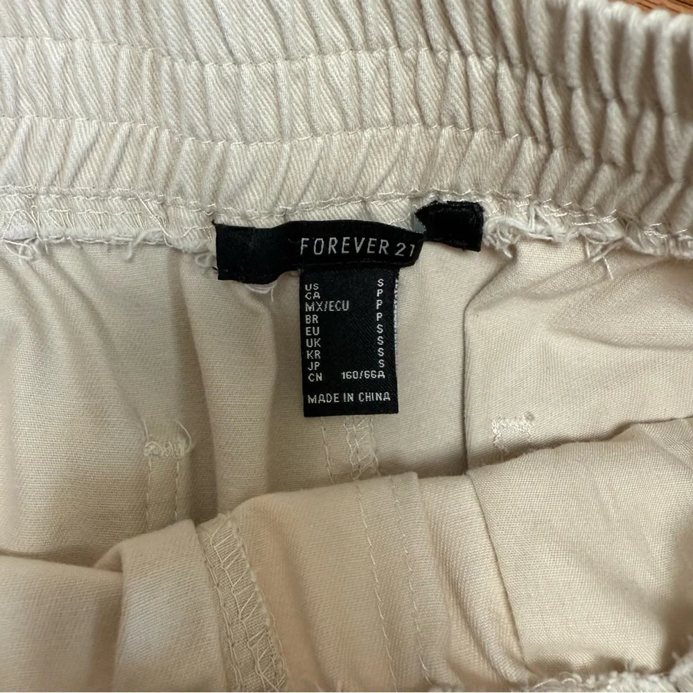 Forever 21 High Waist Cream Shorts